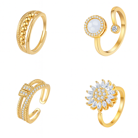 Eterna Anxiety Spinner Ring Set