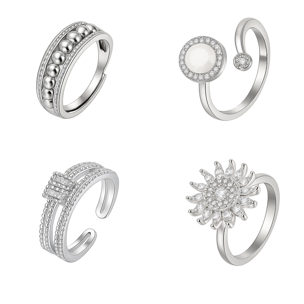 Eterna Anxiety Spinner Ring Set